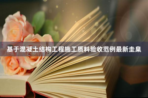 基于混凝土结构工程施工质料验收范例最新圭臬
